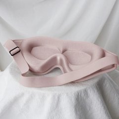 Маска для сна и отдыха 2в1 с дышащим эффектом и эффектом памяти 3D Slaapmasker Pink на 99% блокирует свет