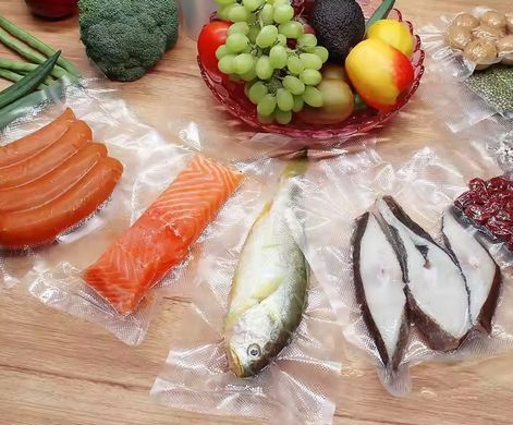 Пакети в Рулоні для вакууматора 20 см х 500 см гофрована плівка пакування їжі для всіх видів вакуумних пакувальників