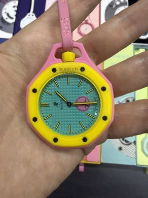 Карманные дизайнерские часы Swatch Royal Pop, 1:1 цвет Otg Roz