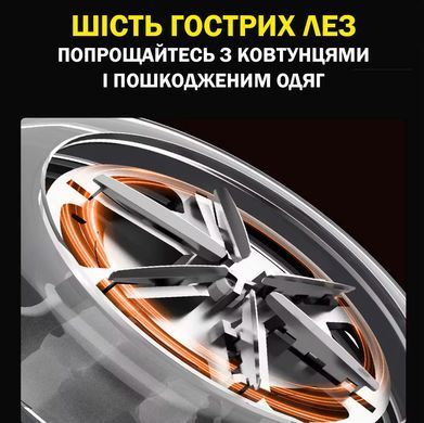 Машинка для видалення ковтунці з Дисплеєм для одягу 6 лез із Запобіжником Біла