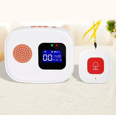 Wi-Fi система вызова Tuya с SOS-кнопкой и дисплеем для пожилых людей, пациентов