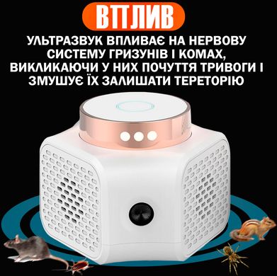 Мощный Ультразвуковой отпугиватель мышей, крыс, грызунов и насекомых Ultrasonic UR02