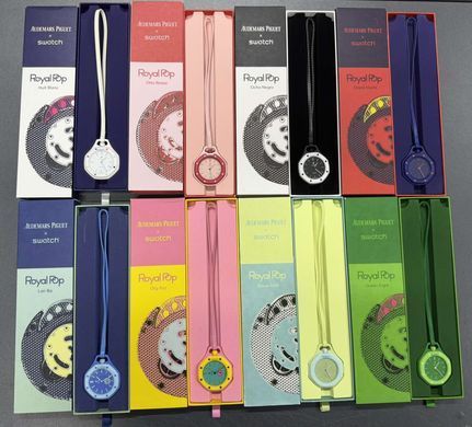 Карманные дизайнерские часы Swatch Royal Pop, 1:1 цвет Lan Ba