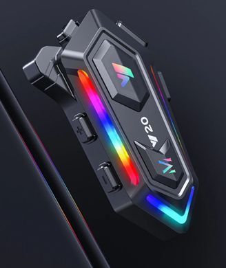 Мотоциклетная Bluetooth-гарнитура Rider BT5.3 RGB Y20 с шумопоглощением и подсветкой 1000мАч