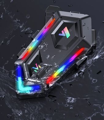 Мотоциклетная Bluetooth-гарнитура Rider BT5.3 RGB Y20 с шумопоглощением и подсветкой 1000мАч