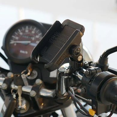 Алюмінієвий тримач Motowolf для смартфона на кермо мотоцикла / велосипеда / мопеда / самоката Чорний