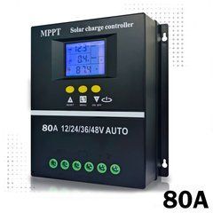 Контролер заряду сонячної батареї POWLSOJX з Dual USB MPPT 80А з LCD-дисплеєм та підсвічуванням