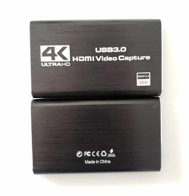 Внешняя карта видеозахвата 4K HDMI в USB 3.0 c микрофонным входом и выходом на наушники, устройство видео оцифровки ( 4K HDMI Video Capture USB3.0 AY02 )