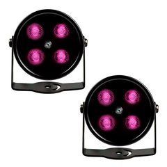 Набір 2шт. Прожектор інфрачервоний ІЧ для камери вуличний 4 LED 60 градусів до 50 метрів ESCAM 460 IP66 Чорний