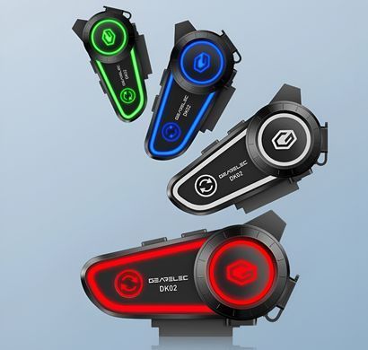 Мотоциклетна Bluetooth-гарнітура GEARELEC DK02 Bluetooth 5.3 з RGB підсвічуванням та функцією шумозаглушення