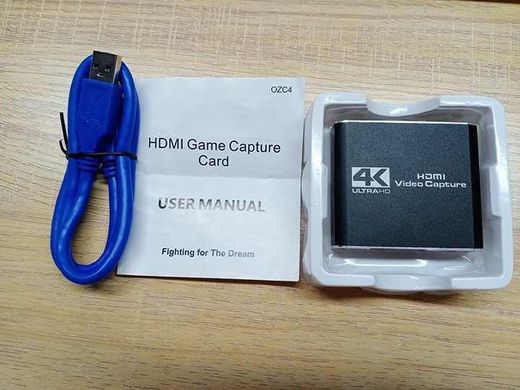 Зовнішня карта відеозахоплення Capture Card USB 3.0 VCC04 Black (4S-VCC04-BK)