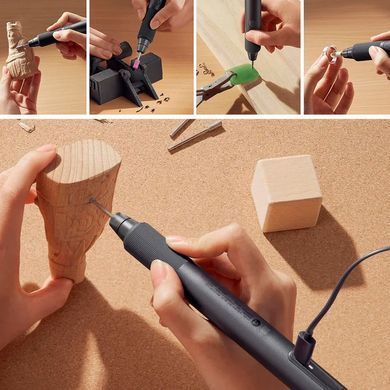 Гравер-ручка Акумуляторна Xiaomi Mijia Electric Grinding Pen з 16 насадками в кейсі
