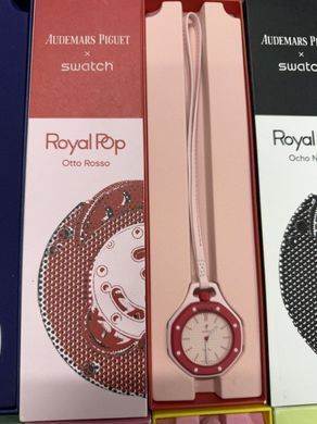 Кишеньковий дизайнерський годинник Swatch Royal Pop, 1:1 колір Sakura Iro