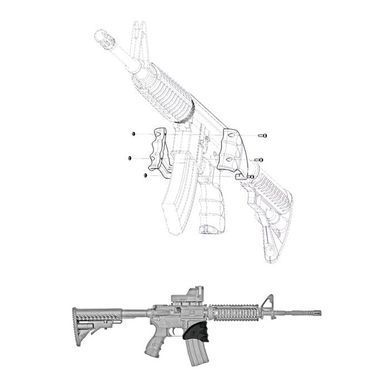 Накладка типу FAB Defense Ar 15 Ручка перенесення вогню шахта магазину Койот