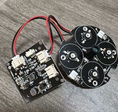 Набор 3шт. Прожектор инфракрасный ИК для камеры уличный 4 LED 60 градусов до 50 метров ESCAM IP66 460 Черный