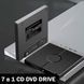 Внешний оптический DVD/CD привод USB 3.0 Type-C с кардридером и USB-хабом Черный