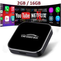 Квадратный Беспроводной Адаптер 3в1 2GB+16GB Carplay Smart для Apple CarPlay и Android Auto USB 5G WiFi Bluetooth Черный