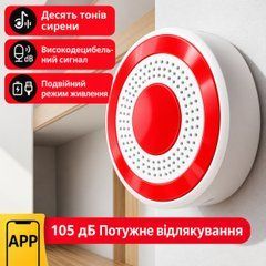 Беспроводная внутренняя сирена SONOFF SNZB-09P 105Дб со световым индикатором USB Type-C