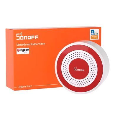 Беспроводная внутренняя сирена SONOFF SNZB-09P 105Дб со световым индикатором USB Type-C