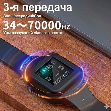 Ультразвуковий браслет із функцією годинника для захисту від комарів Type-C Чорний