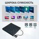 Портативный DVD/CD-проигрыватель 7в1 с USB 3.0 Type-C Черный