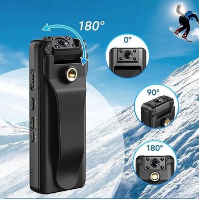 Мини камера Vandlion A22 Sports Body Camera 1080p с диктофоном, поворотным объективом и дисплеем