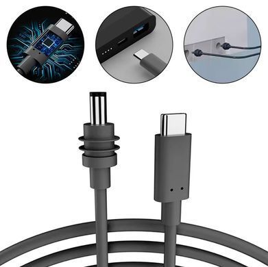 Кабель питания 10м Starlink Mini от Powerbank 100 Вт USB-C-DC5521 Черный