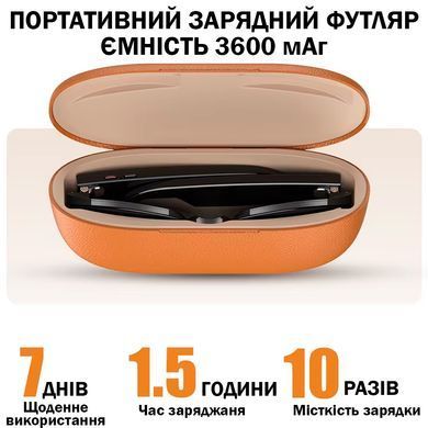 Смарт Окуляри з зарядним кейсом SANVNET GS5 MAX з фотохромними лінзами і помічником AI Чорні