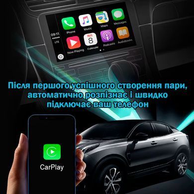 Бездротовий Адаптер GT4S 3в1 2Gb+16Gb Carplay Smart для авто для Apple CarPlay і Android Auto USB 5G WiFi Bluetooth Чорний