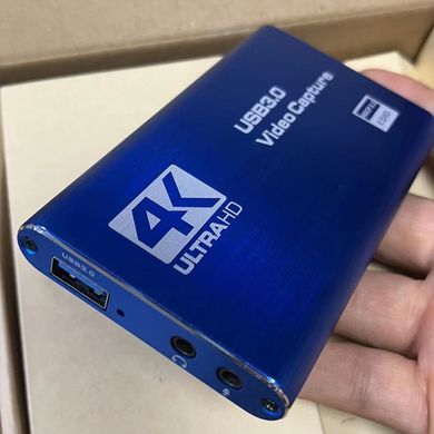 Внешняя карта видеозахвата 4K HDMI в USB 3.0 c микрофонным входом и выходом на наушники, устройство видео оцифровки ( 4K HDMI Video Capture USB3.0 AY02 )