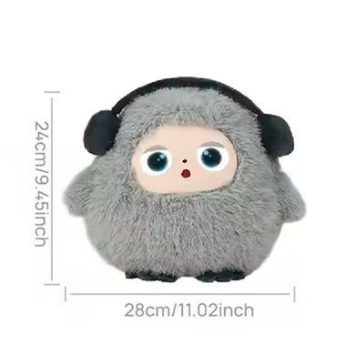 Интерактивная Плюшевая Игрушка BOBO с AI, голосом и LED глазами Компаньон с искусственным интеллектом для игры и обучения USB Серый
