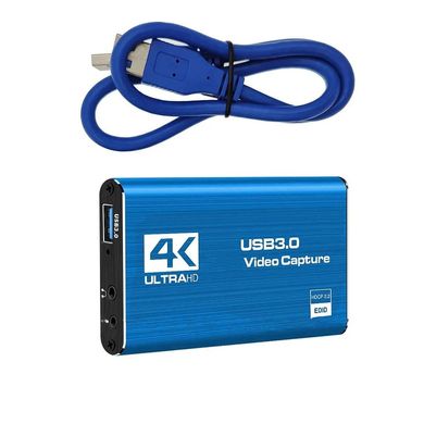 Зовнішня карта відеозахоплення 4K HDMI в USB 3.0 з мікрофонним входом та виходом на навушники, пристрій відео оцифрування ( 4K HDMI Video Capture USB3.0 AY02 )