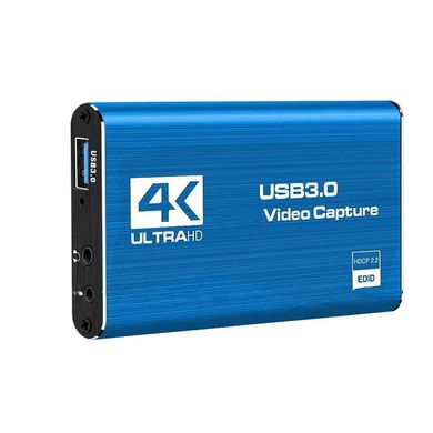 Внешняя карта видеозахвата 4K HDMI в USB 3.0 c микрофонным входом и выходом на наушники, устройство видео оцифровки ( 4K HDMI Video Capture USB3.0 AY02 )