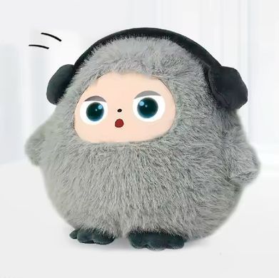 Интерактивная Плюшевая Игрушка BOBO с AI, голосом и LED глазами Компаньон с искусственным интеллектом для игры и обучения USB Серый