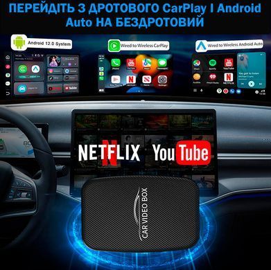 Бездротовий Адаптер GT4S 3в1 2Gb+16Gb Carplay Smart для авто для Apple CarPlay і Android Auto USB 5G WiFi Bluetooth Чорний