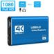 Зовнішня карта відеозахоплення 4K HDMI в USB 3.0 з мікрофонним входом та виходом на навушники, пристрій відео оцифрування ( 4K HDMI Video Capture USB3.0 AY02 )