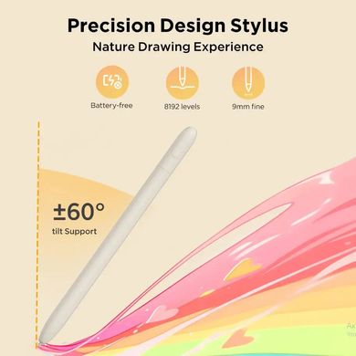 Графічний планшет Ugee Q6 6 дюймів, планшет для малювання за допомогою Android, ПК, Mac USB Beige