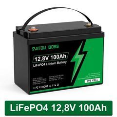 Аккумулятор EVE Класс A+ LiFePO4 DATOUBOSS 12,8V 100Ah с BMS, литий-железо-фосфатная батарея для солнечных систем, ИБП, RV