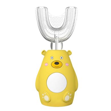 Дитяча ультразвукова електрична зубна щітка-капа 2 в 1 "Bear" Yellow