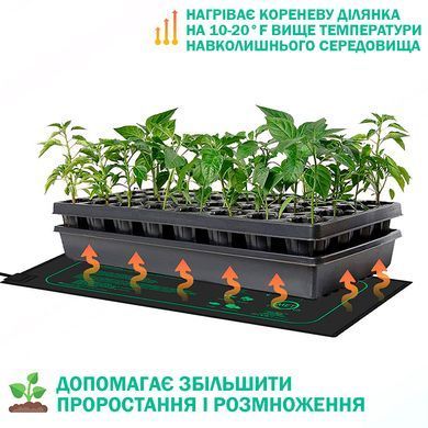 Термоковрик для проращивания семян 45W электрический нагревательный мат для рассады 50x52 см