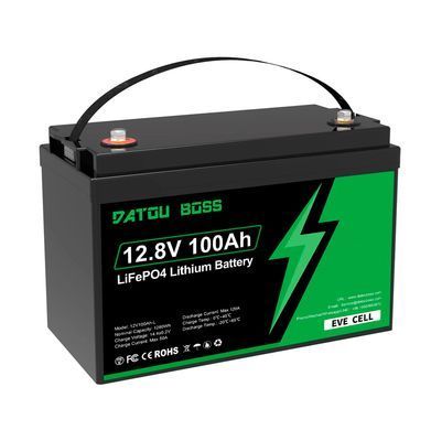Аккумулятор EVE Класс A+ LiFePO4 DATOUBOSS 12,8V 100Ah с BMS, литий-железо-фосфатная батарея для солнечных систем, ИБП, RV