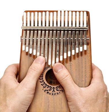 Музыкальный инструмент Калимба Muspor (Kalimba) из дерева акации и возможностью подключения к усилителю