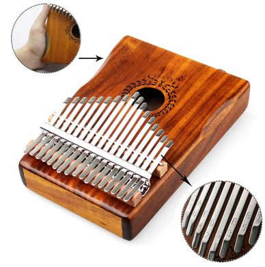 Музыкальный инструмент Калимба Muspor (Kalimba) из дерева акации и возможностью подключения к усилителю