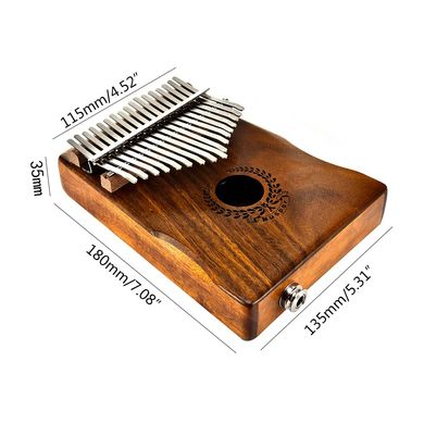 Музыкальный инструмент Калимба Muspor (Kalimba) из дерева акации и возможностью подключения к усилителю