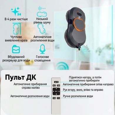 Робот для мытья окон Zqoxinnova с функцией распыления воды и системой ИБП