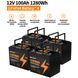 Аккумулятор LiFePO4 MFUZOP-04 12,8V 100Ah с BMS, литий-железо-фосфатная батарея для ИБП, RV, солнечных систем, ток разряда 100A