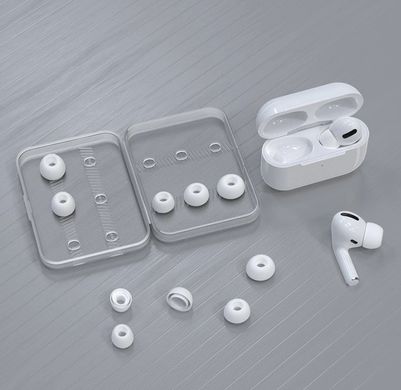 Амбушюры для наушников силиконовые 6 пар New Bee NB-A для AirPods Pro/AirPods Pro2 White