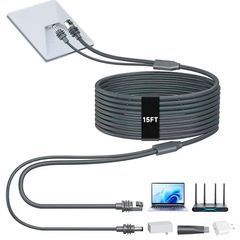 Кабель 2в1 Интернет адаптер + питание DC/USB-C для Starlink Mini 4.5м