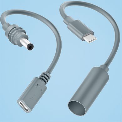 Адаптер живлення 2 шт. DC 5.5&times;2.1мм Female to USB-C Male для Starlink Mini з підтримкою PD 100W