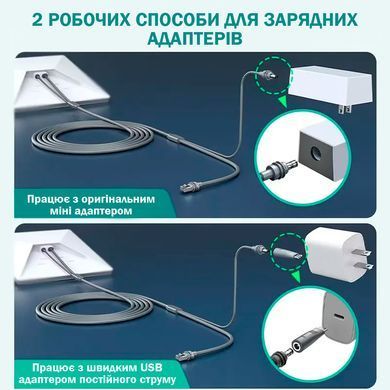 Кабель 2в1 Интернет адаптер + питание DC/USB-C для Starlink Mini 4.5м